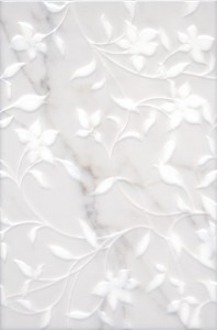 Kerama Marazzi Вилла Юпитера 20х30 см плитка настенная белая глянцевая цветы 8257