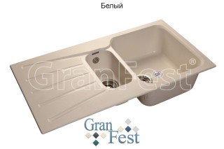 GranFest Standart GF-S940KL кухонная мойка белый 93х49.2 см