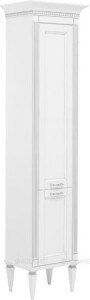 Aquanet Селена 00201645 шкаф-пенал напольный, белый/серебро 40 L
