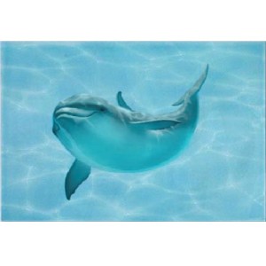 Уралкерамика Лагуна 25х36 см декор настенный дельфин малыш