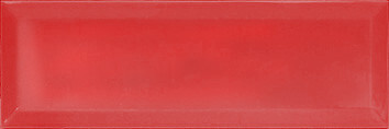 Керамин Рио 10х30 см плитка настенная красная глянцевая