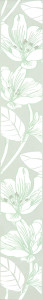 Kerama Marazzi Аида 40х6 см бордюр настенный зеленый