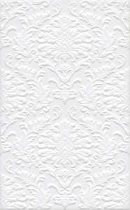 Kerama Marazzi Петергоф 6308 25х40 см плитка настеная белая структурная матовая