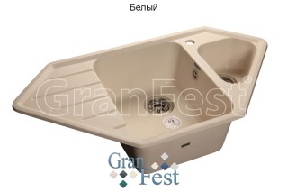 GranFest Corner GF-С-950E кухонная мойка белый 93 х 48.5 см