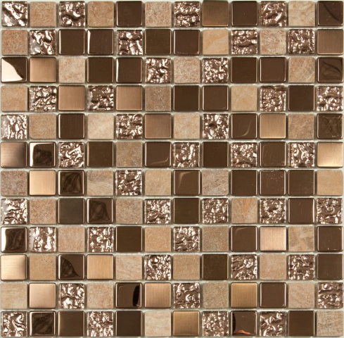 NS Mosaic Exclusive мозаика стеклянная с камнем 29,8х29,8 см S-816