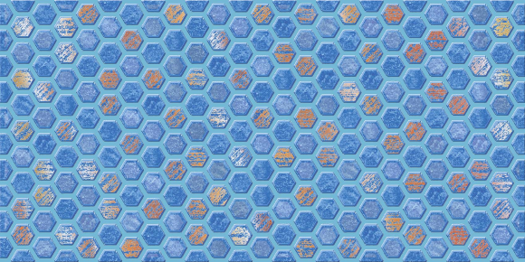 Axima Анкона керамическая плитка вставка D1 синяя 30х60