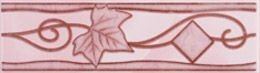 Газкерамика Восток 20х5см бордюр настенный розовый глянцевый 