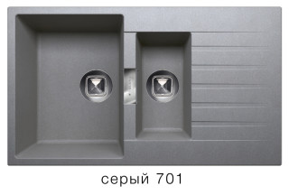 Tolero Loft TL860 кухонная мойка серый 50 х 86 см