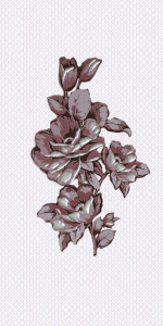 Нефрит Аллегро 20х40см декор настенный цветок розовый