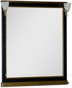 Зеркальное полотно Aquanet Валенса 100*100 черный краколет/золото 00180294