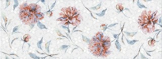 Kerama Marazzi Ковентри 15х40 см плитка настенная светло серая глянцевая цветы
