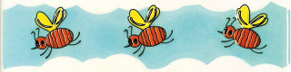 Сокол Солнечный круг 5х20см бордюр настенный голубой пчелки