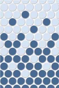 Керамин Блэйз 40х28 см плитка настенная серо-голубая глянцевая