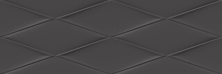 Плитка Cersanit Vegas черный рельеф 25x75 VGU232