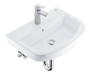 Grohe Bau Ceramic 39471000 набор для ванной раковина, смеситель StartEdge и сифон