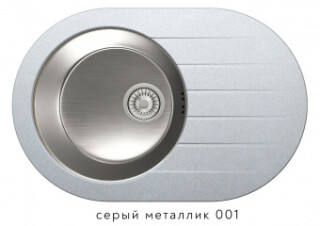 Tolero Twist TTS-780 78 50 см мойка для кухни серый металлик