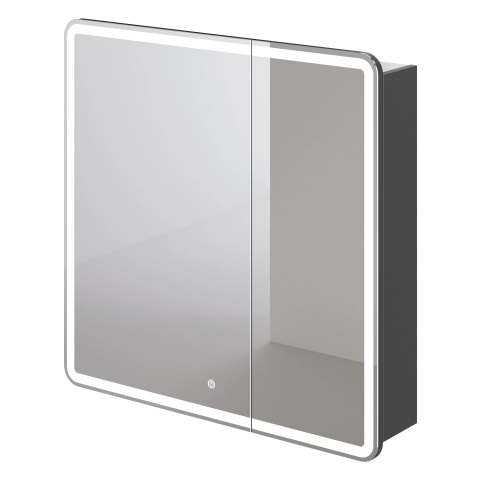 Итана Miro зеркальный шкаф с подсветкой 80 серый
