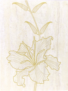 Сокол Травертин 33х44см декор настенный лилия 1