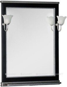 Зеркальное полотно Aquanet Валенса 70*100 черный краколет/серебро 00180298