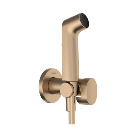 Hansgrohe EcoSmart Гигиенический душ S 1jet со смесителем (требуется скрытая часть) шлифованная бронза 29232140