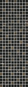 Kerama Marazzi Астория 25х75 см декор настенный черный мозаичный глянцевый MM12111