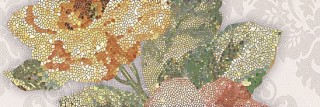Нефрит Бретань 20х60см декор панно настенный желтый цветок низ 