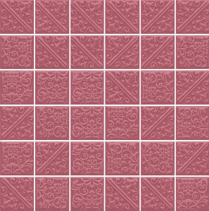 21028 Ла-Виллет розовый 30.1*30.1 керамическая плитка мозаичная